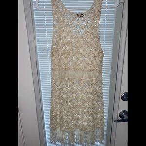 Crochet swim coverup, Size small